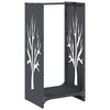 vidaXL Portant de bois chauffage anthracite 40x30x80 cm