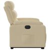 vidaXL Fauteuil inclinable électrique crème tissu