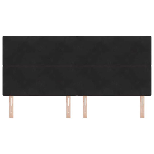 vidaXL T&ecirc;te de lit avec t&ecirc;te de lit Noir 200 cm Cuir synth&eacute;tique