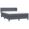 vidaXL Sommier &agrave; lattes de lit et matelas gris fonc&eacute; 160x210cm velours