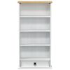 vidaXL Meuble CD Blanc 52 x 17.5 x 103 cm Pin massif