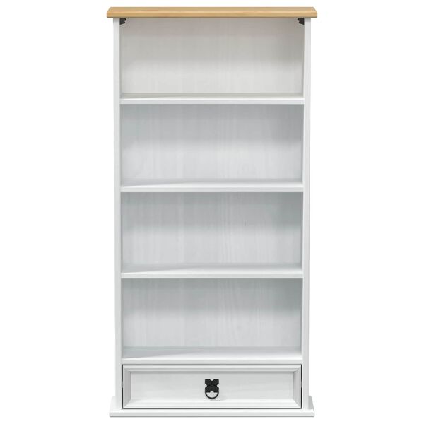 vidaXL Meuble CD Blanc 52 x 17.5 x 103 cm Pin massif