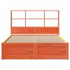vidaXL Cadre de lit sans matelas cire marron 150x200cm bois pin massif
