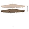 vidaXL Parasol de jardin avec m&acirc;t 210x140 cm Taupe