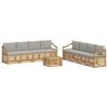 vidaXL Ensemble de canap&eacute;s d'ext&eacute;rieur 9 pc Blanc et gris clair
