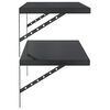vidaXL &Eacute;tag&egrave;res murales 2 pcs 100x40 cm noir acier inoxydable