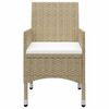 vidaXL Ensemble &agrave; manger de jardin 9 pcs Beige