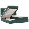 vidaXL Cadre de lit ottoman avec matelas vert fonc&eacute; 200x200 cm velours