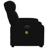 vidaXL Fauteuil inclinable de massage électrique Noir Tissu