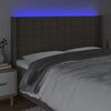 vidaXL T&ecirc;te de lit &agrave; LED Taupe 203x16x118/128 cm Tissu
