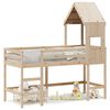 vidaXL Lit superpos&eacute; avec &eacute;chelle et toit sans matelas 90x190 cm