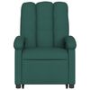 vidaXL Fauteuil inclinable &eacute;lectrique vert fonc&eacute; tissu