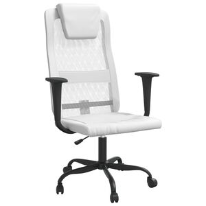 vidaXL Chaise de bureau réglable en hauteur blanc