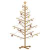 vidaXL Arbre de No&euml;l en bois Marron 150 cm Bois massif en pin
