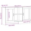 vidaXL Buffet vieux bois 120x30,5x70 cm bois d'ing&eacute;nierie