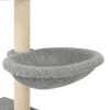vidaXL Arbre à chat avec griffoirs en sisal gris clair 117 cm