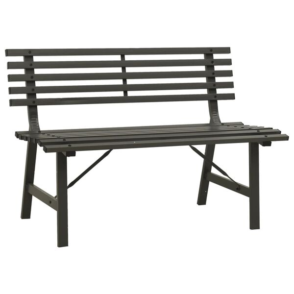 vidaXL Banc de jardin 110 cm Acier Noir