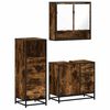 vidaXL Ensemble de meubles de salle de bain 3 pcs Ch&ecirc;ne fum&eacute;