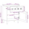 vidaXL Cabinet de chevet Marron 50 x 33 x 60 cm Bois de mangue massif