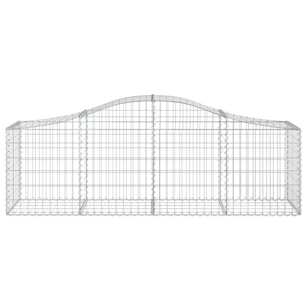 vidaXL Paniers à gabions arqués 40 pcs 200x50x60/80 cm fer galvanisé