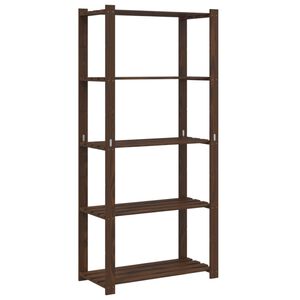 vidaXL Support de rangement &agrave; 5 niveaux marron 80x38x170 cm bois pin