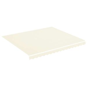 vidaXL Tissu de remplacement pour auvent couleur cr&egrave;me 380x345 cm polyester