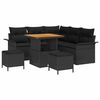 vidaXL Ensemble de canapé de jardin avec coussin 8 pcs Noir