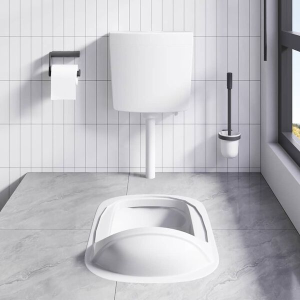 vidaXL Réservoir de wc avec entrée d'eau inférieure 3/6 L blanc