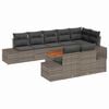 vidaXL Ensemble de canap&eacute; de jardin 9 pc Gris polyrotin