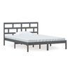 vidaXL Cadre de lit sans matelas gris bois massif