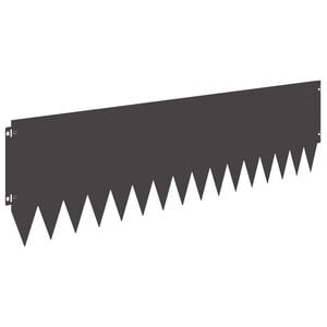 vidaXL Bordure de Pelouse 10 pc 103 x 30 cm Acier Noir