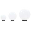 vidaXL Jeu de lampe boule &agrave; LED 3 pcs PMMA sph&eacute;rique 20/30/40 cm