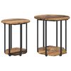 vidaXL Ensemble de tables d'appoint 2 pc Marron 50 x 50 x 50,5 cm