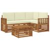 vidaXL Ensemble de canap&eacute;s d'ext&eacute;rieur 5 pc Naturel et Cr&egrave;me Polyester