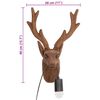 vidaXL Lampe murale en forme d'animal 25 W 28x20x40 cm E27