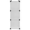 vidaXL Organiseur de rangement en cube avec 9 cubes et portes en PP transparent
