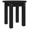 vidaXL Table basse Noir &Oslash; 35x35 cm Bois massif de pin