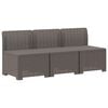 vidaXL Canap&eacute; de Jardin 3 Places Aspect Rattan PP Gris clair