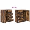 vidaXL Buffet avec tiroirs chêne fumé 71x35x84 cm bois d'ingénierie