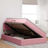 vidaXL Lit de Rangement avec matelas Rose 120 x 190 cm Velours