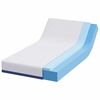 vidaXL Matelas Blanc et Bleu 100 x 200 cm Tissu jacquard