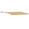 vidaXL Auvent r&eacute;tractable &eacute;lectrique Jaune, Gris et Blanc 4,5 &times; 3,5 m