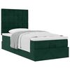 vidaXL Cadre de lit ottoman avec matelas vert fonc&eacute; 90x190 cm velours
