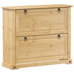 vidaXL Armoire &agrave; chaussures Corona 99x32x85 cm bois de pin massif