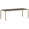 vidaXL Ensemble de salle &agrave; manger pour jardin 11 pcs Beige polyrotin