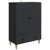 vidaXL Buffet Noir 66 x 34,5 x 95 cm Bois d'ing&eacute;nierie