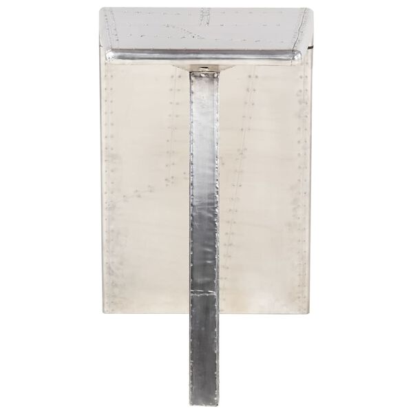 vidaXL Bureau style avion Argent&eacute; 112x50x76 cm M&eacute;tal