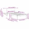 vidaXL Cadre de lit avec tête de lit Brun cire 100 x 200 cm Pin massif