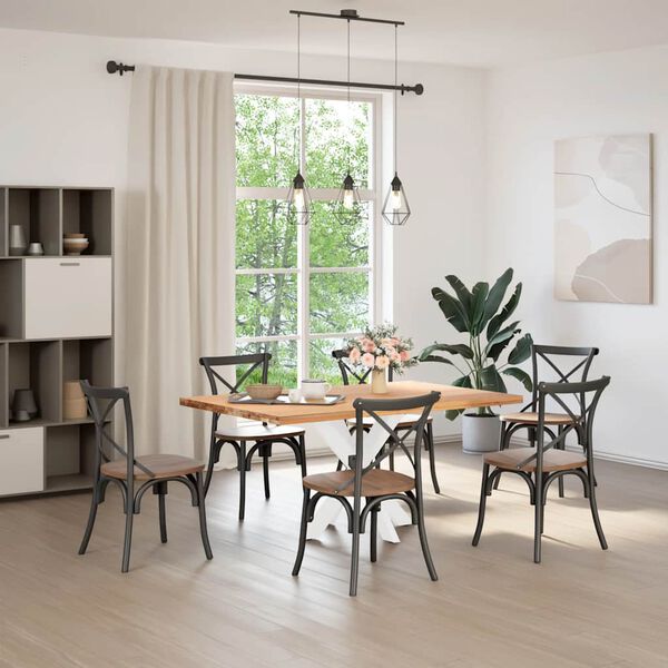 vidaXL Pied de table à manger en forme d'araignée, blanc, 85 x 85 x (72-73) cm, acier