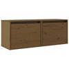 vidaXL Armoires murales 2pcs Marron miel 45x30x35cm Bois de pin massif